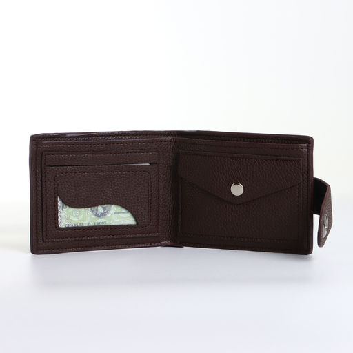 Портмоне мужское на магните, коричневое