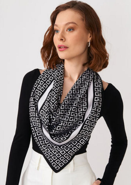 Большой, мягкий, тонкий и очень нежный двусторонний платок с рисунком. - Tantino фото 9