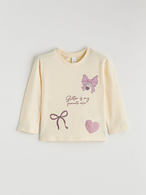 Uzun Kollu K?z ?ocuk Bask?l? 2li Ti??rt