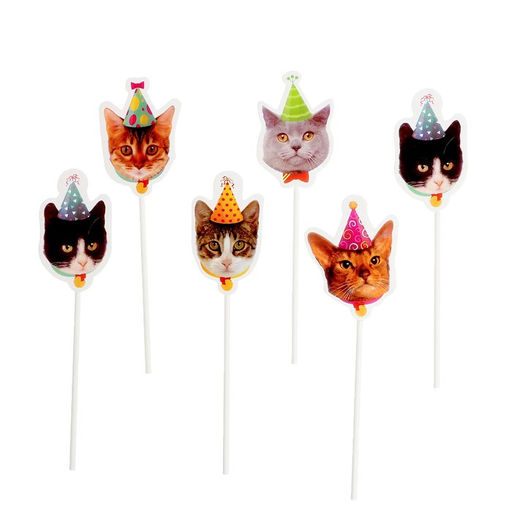 Набор для украшения С днем рождения котики, набор 7 шт - Страна карнавалия фото 6