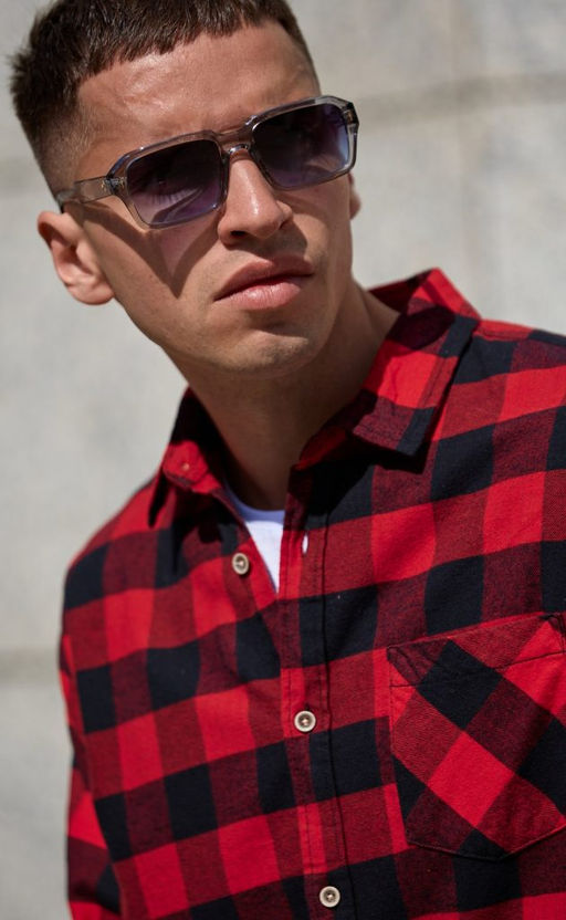 Рубашка фланель F121-0460 red-black - Fine joyce фото 3