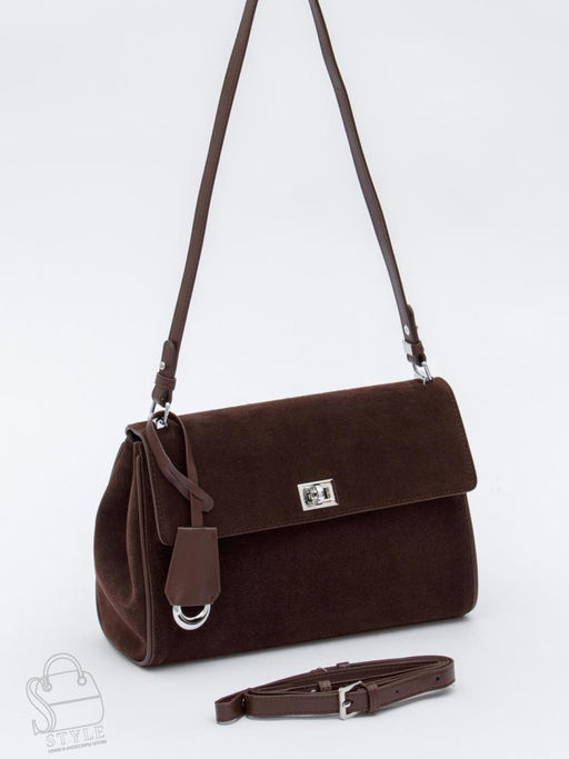 Сумка женская кожаная 5103-1X coffee Polina&Eiterou