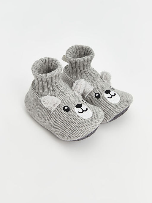 Nak??l? Erkek Bebek ?orapl? Ev Ayakkab?s?