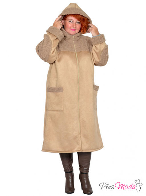 Пальто-дубленка Модель №2070 размеры 44-84 - Plusmoda фото 4