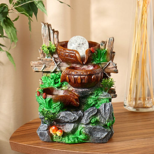 Фонтан настольный «Особенное место», 20×16×26 см, с подсветкой