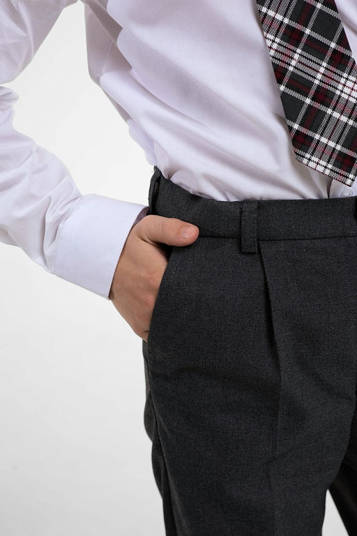 Серые школьные брюки для мальчика Инфанта, модель 0913/1  фото 3