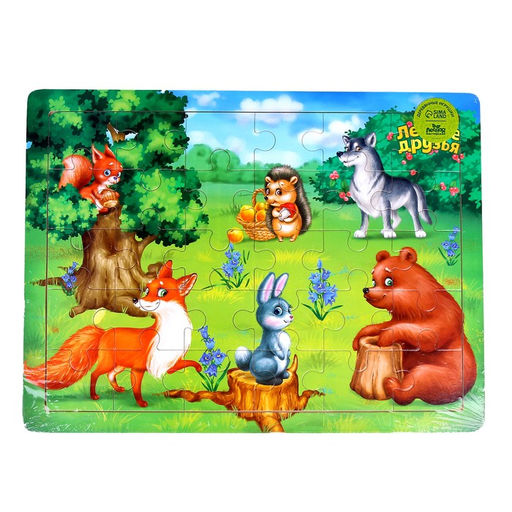 Пазл большой Лесные друзья, 30 элементов - Лесная мастерская фото 4