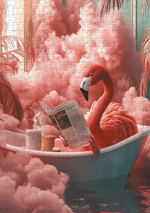 ФРЕЯ Пазл 1000 элемент. PZL-1000/82 Фламинго на релаксе