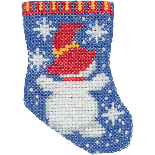 Klart набор для вышивания 8-382 Носочек со снеговиком 6 х 8.5 см