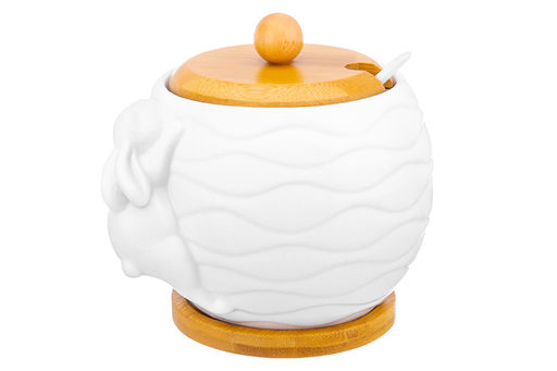 Сахарница Elan Gallery Кролик волны фарфор 620 мл 12×12×12 см  фото 15