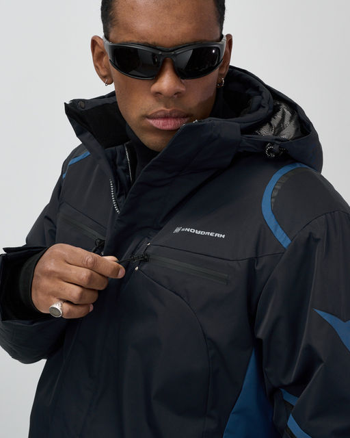 Горнолыжная куртка мужская зимняя темно-синего цвета 7617TS - Mtforce фото 5