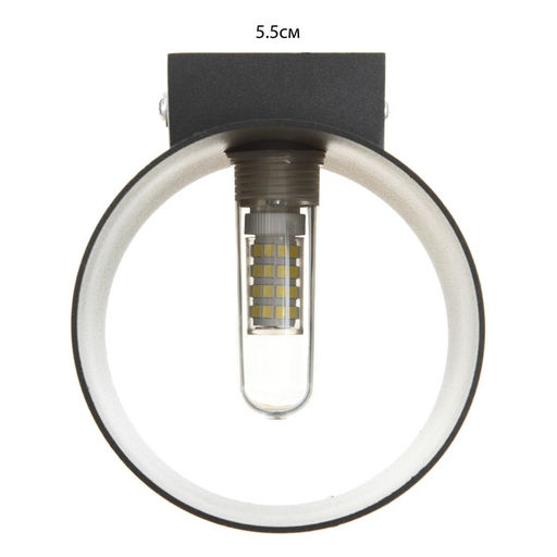 Бра BayerLux «Алпин», 1хLED, 2 Вт, 4000К, IP66, чёрный, 9×11×15 см