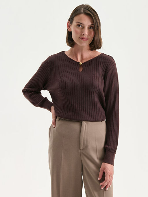 Bisiklet Yaka Kad?n Triko Kazak