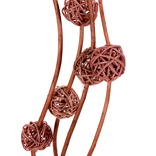 Сухоцвет набор 5 штук 150 см (китте 4 см.15 шт) / 0410-1 /уп 120/коричневые шары на коричневой ветке - ГалеонТрейд фото 4