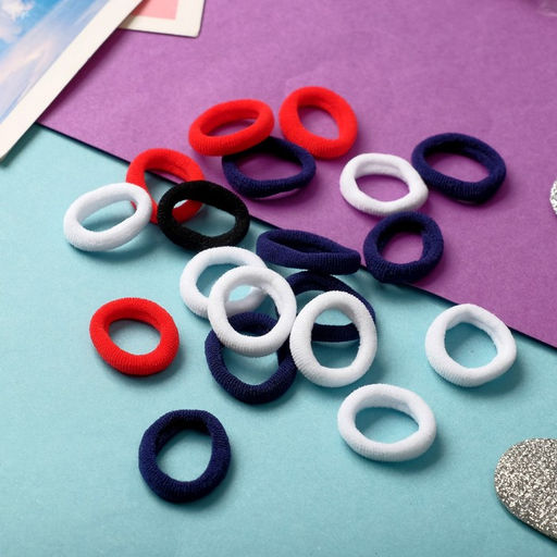 Цена за 2 шт. Резинки для волос «Махрушка», набор 100 шт., классика, 2 см, МИКС