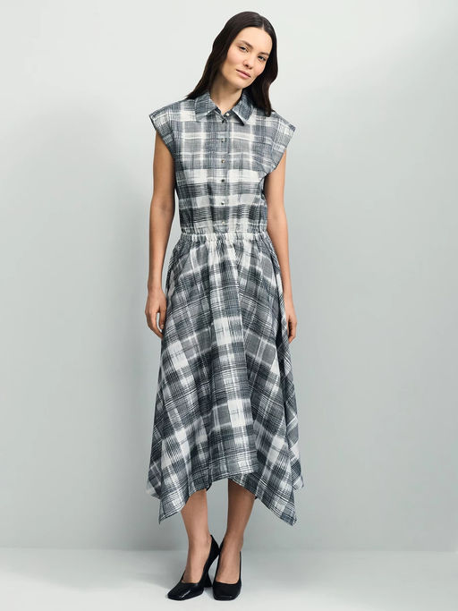 Платье миди в клетку / Zarina