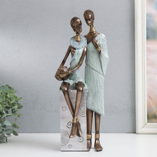 Фигурка полистоун «Африканская пара», 14×10×35.5 см