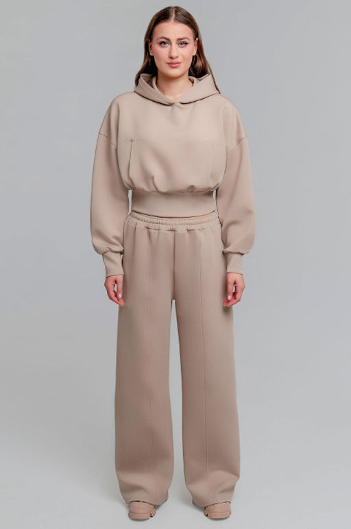 Арт. 2807 Костюм с брюками женский 42-48 (4 шт) Цвет:бежевый