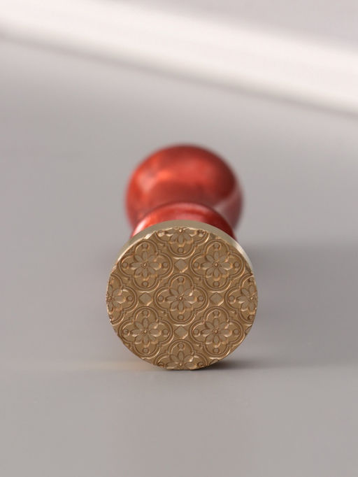 Печать для сургуча с пластиковой ручкой «Цветочная плитка», 6.3×2.5×2.5 см