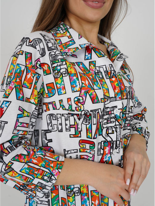 Жанетта туника женская (полоса синий) - Lovetex фото 38