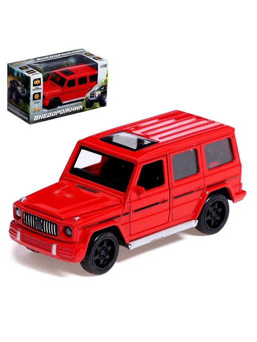 Машинка металлическая Внедорожник, световые и звуковые эффекты, открываются двери, капот, инерция, цвет МИКС - Автоград фото 6