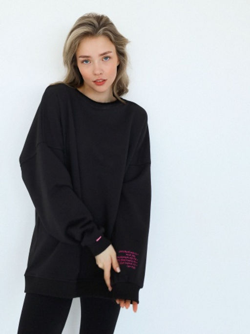 MY Свитшот жен. О-вырез вышивка на рукаве СО001  фото 6