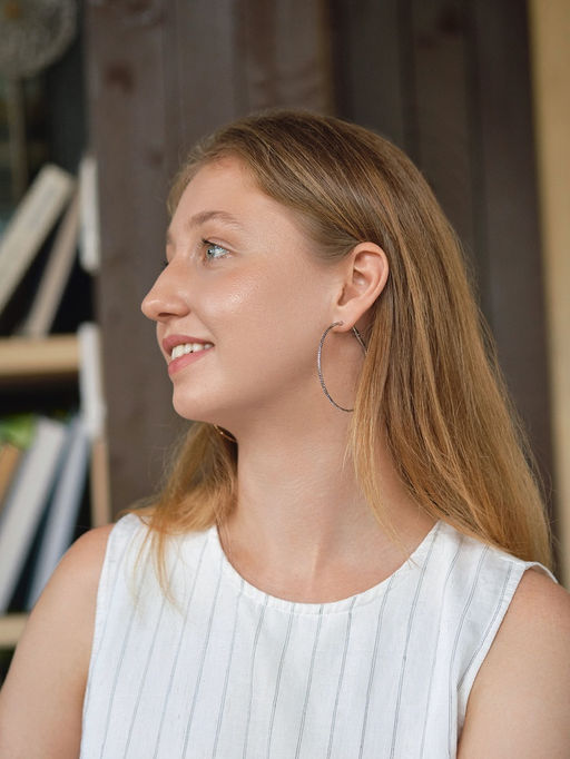 Цена за 2 шт. Серьги-кольца «Рельеф», миксы, d=5.7 см