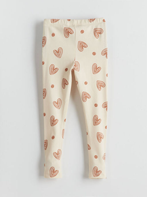 Beli Lastikli Bask?l? K?z ?ocuk Tayt