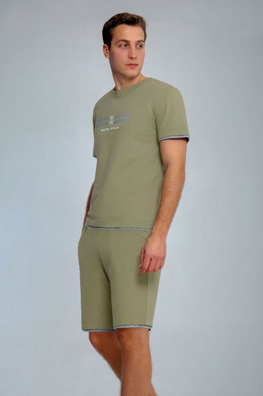 Арт. 63609 Комплект с шортами мужской 48-56 (5 шт) Цвет:полынь - Идеал фото 2