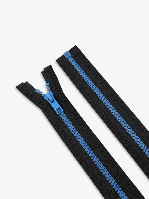 Цена за 10 шт. Молния «Трактор», №5, разъёмная, замок автомат, 80 см, контрастное звено, чёрная