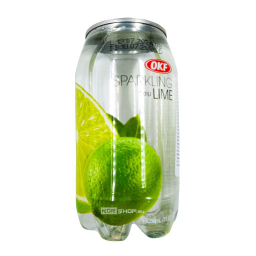Газированный б/а напиток со вкусом лайма Lime Sparkling OKF, Корея, 350 мл Акция