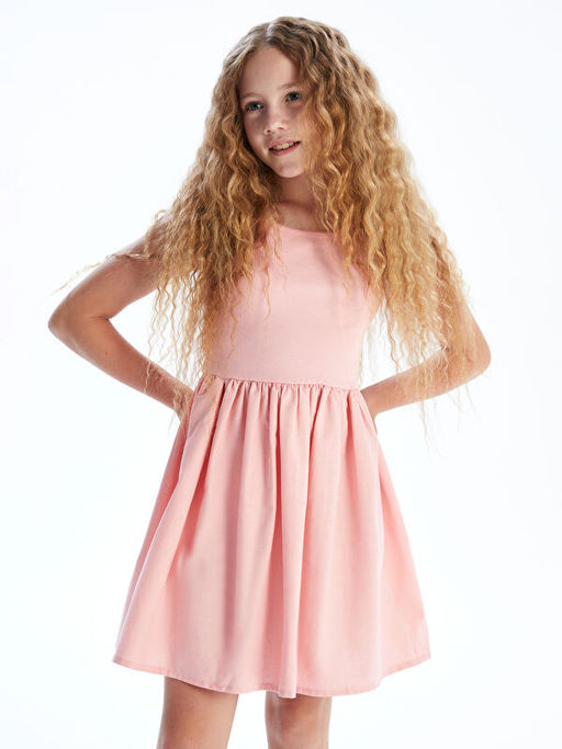 U Yaka K?z ?ocuk Elbise