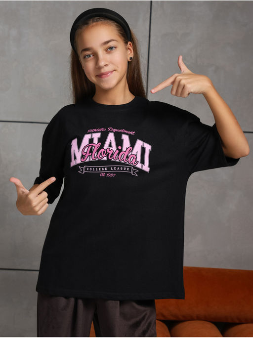 Футболка "Флорида" черный Девочка
