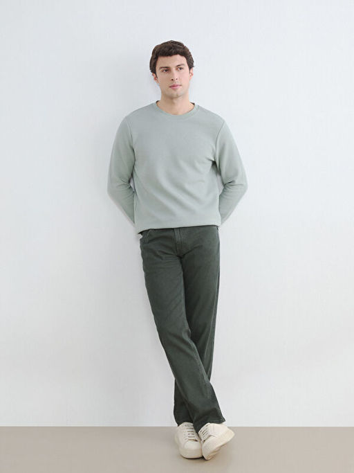 Bisiklet Yaka Erkek Sweatshirt