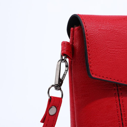 Сумка-клатч на магните, длинный ремень, цвет красный - Simaland фото 5