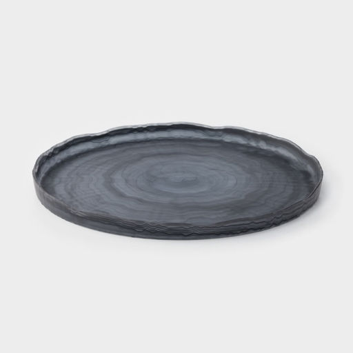 Тарелка Magistro Вирпул, d=27.4 см, стекло, голубая фото 3