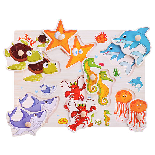 Пазл-вкладыш Морские жители - Щепочка фото 2