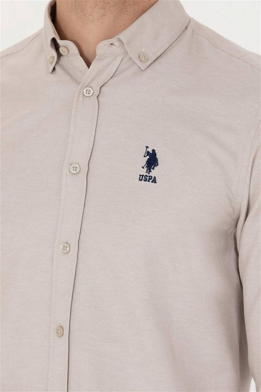 Мужская базовая рубашка с длинным рукавом Stone Неожиданная скидка в корзине - U.s. polo assn фото 7