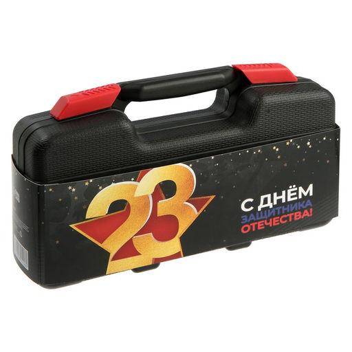 Набор инструментов в кейсе ТУНДРА 23 ФЕВРАЛЯ, в подарочной упаковке, 39 предметов