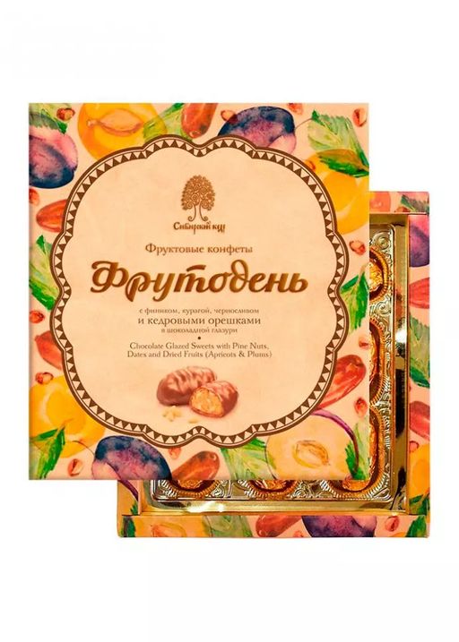 Фруктовые конфеты Фрутодень, 120 г  с кедровыми орехами, финиками, курагой и черносливом - Сибирский кедр фото 6