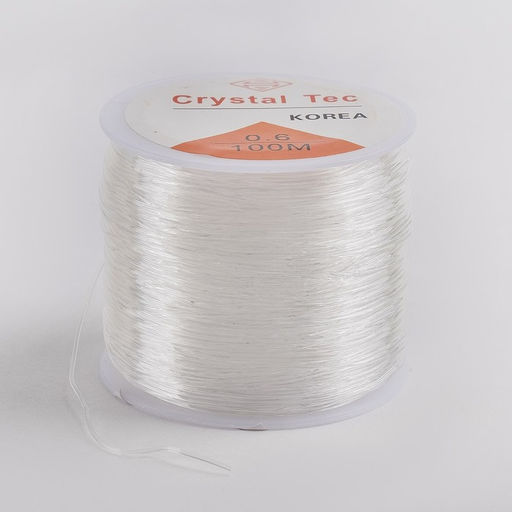 Нить силиконовая (резинка) d=0.6 мм, L=100 м, прозрачная