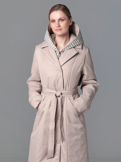 Пальто дем. бежевый - Dizzyway фото 9