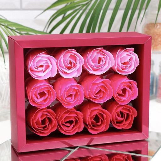 Мыльные розы, розовые оттенки, набор 12 шт. - SB BEAUTY фото 2