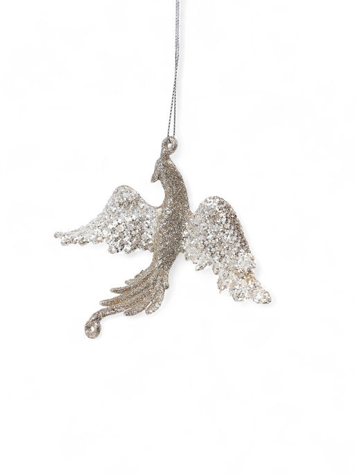 Цена за 2 шт. Ёлочное украшение Праздничное сияние птица, 1114 см, золото - Зимнее волшебство фото 4