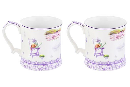 Набор 2 кружек 380 мл 12,3*9*9 см Лаванда NEW BONE CHINA - Elan gallery фото 3