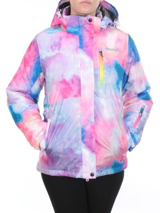W1609-2 PINK/BLUE PRINT Куртка горнолыжная женская ERUITOR (100 гр. холлофайбера) - Fashion фото 2