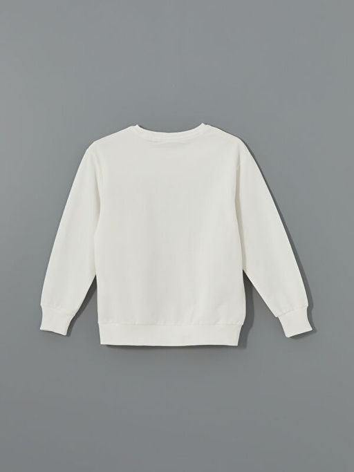 Bisiklet Yaka Bask?l? Erkek ?ocuk Sweatshirt - Waikiki фото 3