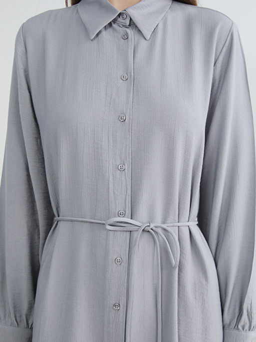 Dokulu Ku?akl? G?mlek Elbise