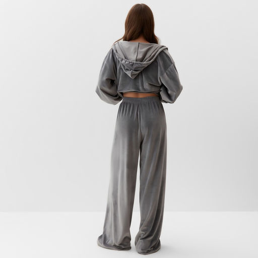 Костюм женский (толстовка, брюки) KAFTAN Plushy, размер 48-50, серый