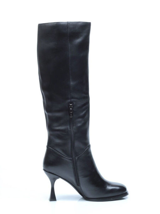 02-E29W-11A BLACK Сапоги зимние женские (натуральная кожа, натуральный мех (еврозима))